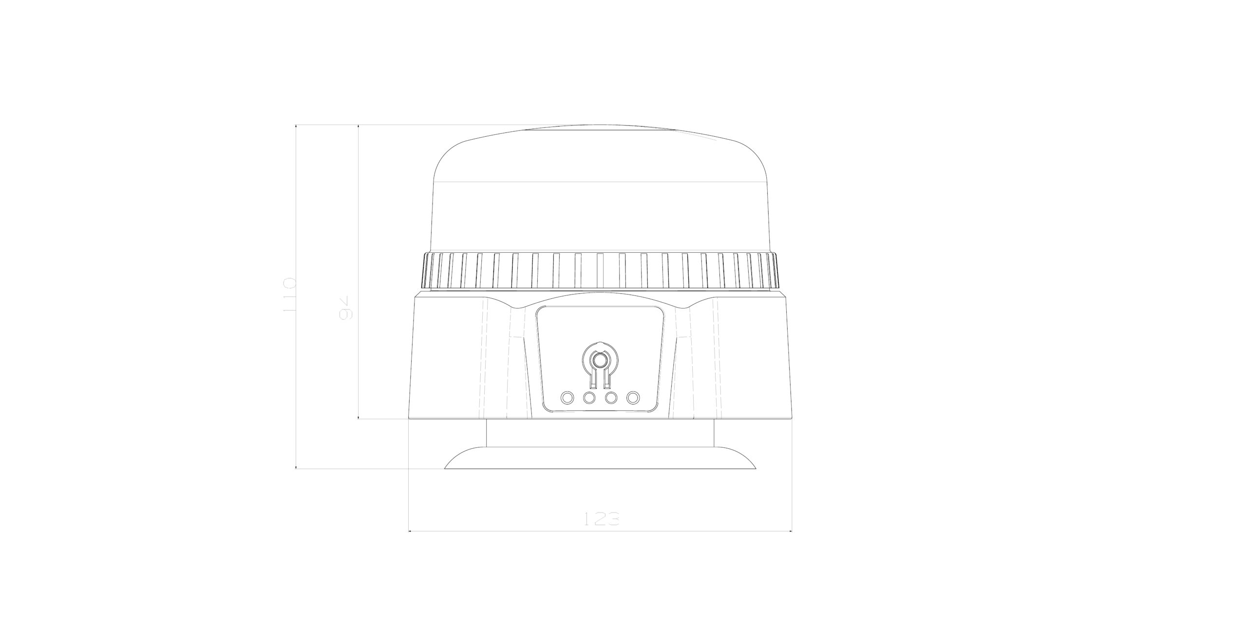 LED R65 Zwaailamp op Accu-SZ-1000ACCU-5