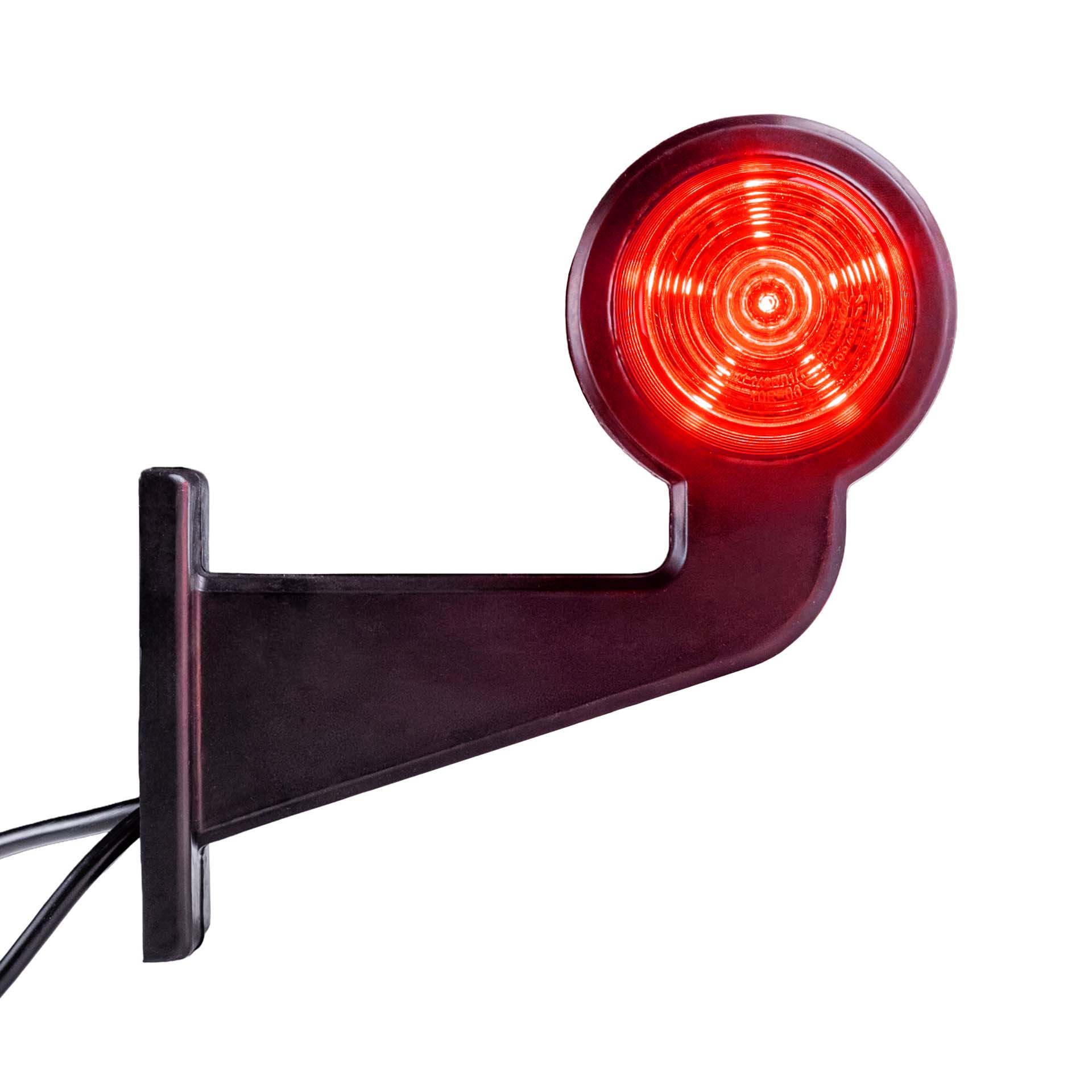 LED breedtelamp set 12-24v | dark | rood-wit | 165mm paal-MB-3040DRW-SET-8