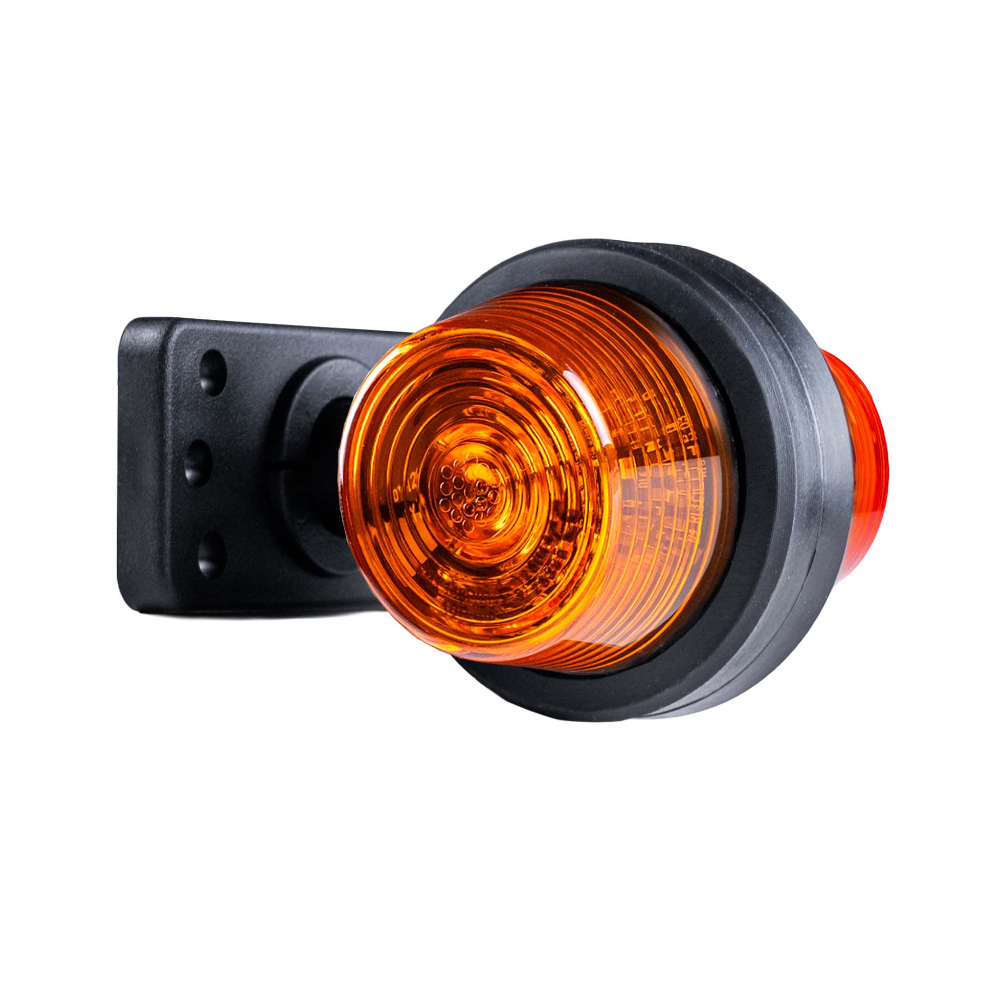 LED breedtelamp set 12-24v | rood-amber | korte paal-MB-3030RA-SET-3