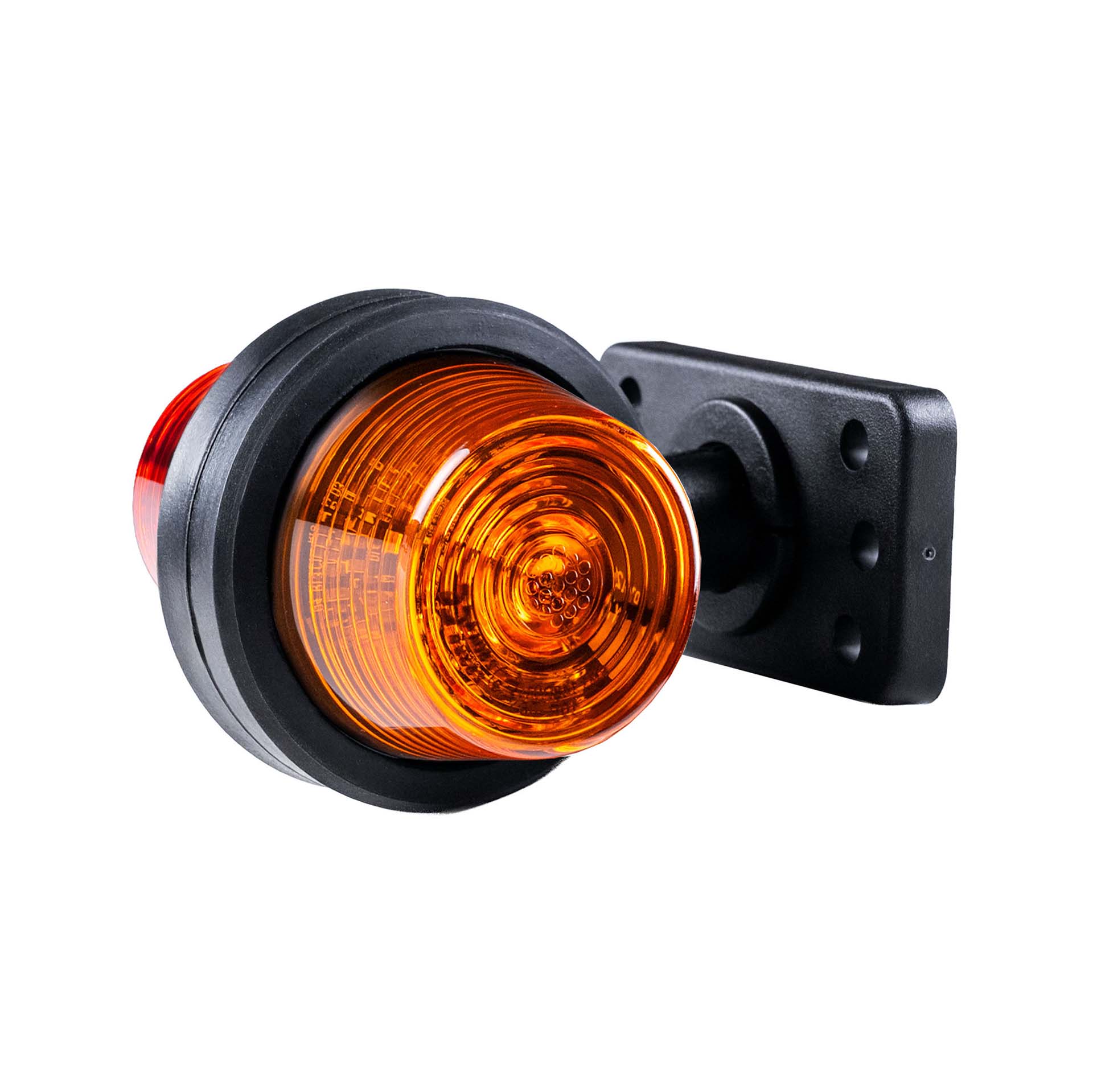 LED breedtelamp set 12-24v | rood-amber | korte paal-MB-3030RA-SET-4