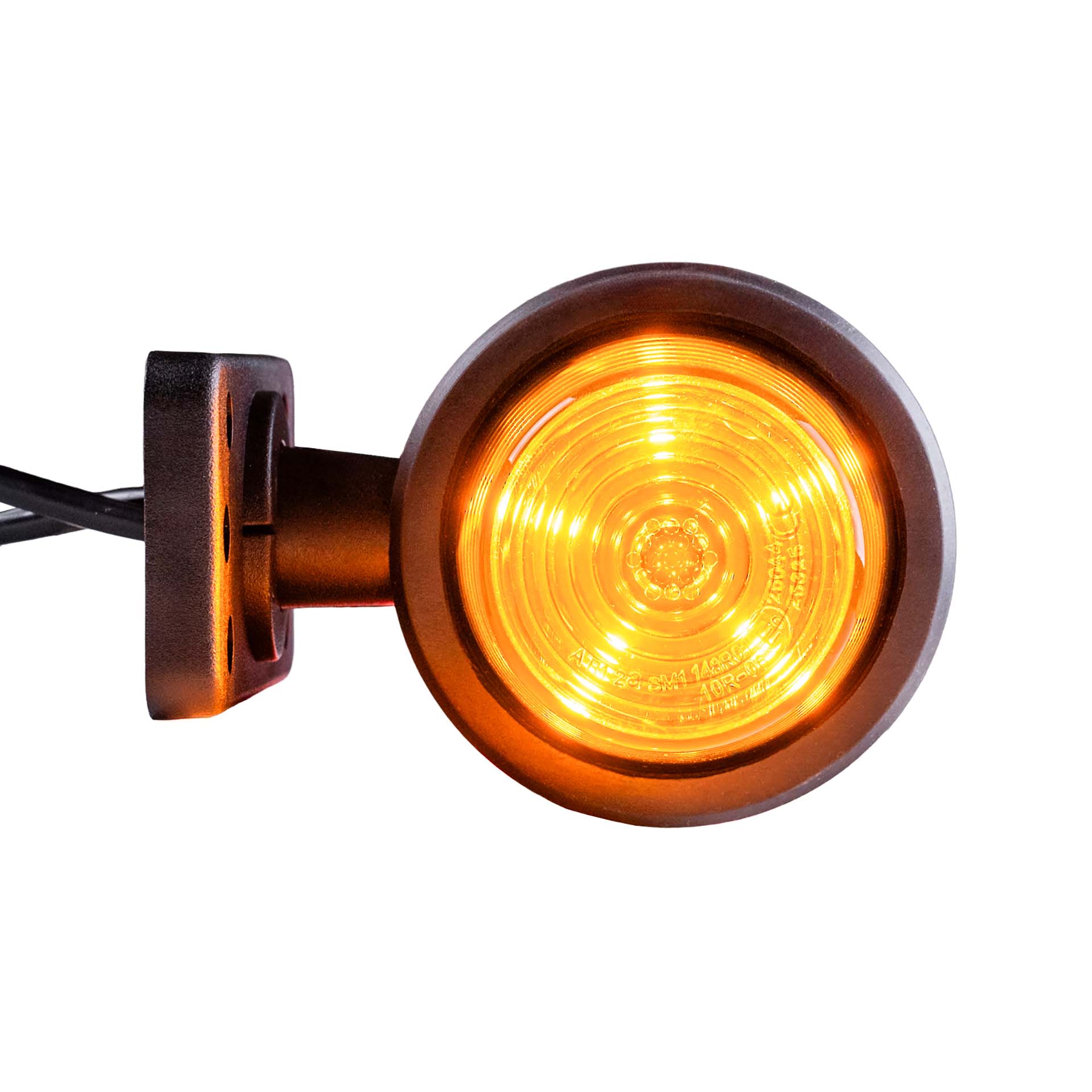 LED breedtelamp set 12-24v | rood-amber | korte paal-MB-3030RA-SET-5