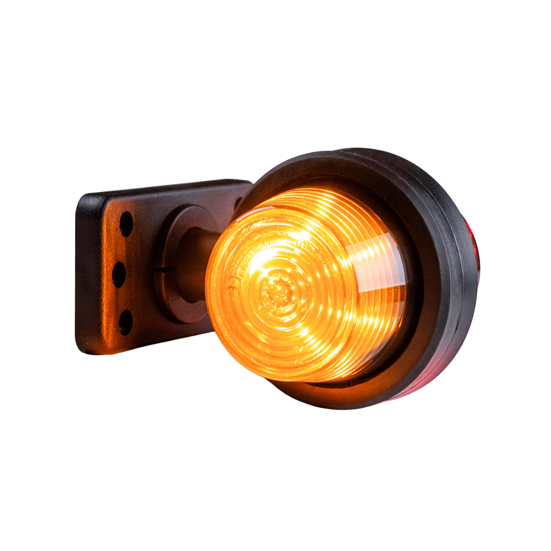 LED breedtelamp set 12-24v | rood-amber | korte paal-MB-3030RA-SET-7