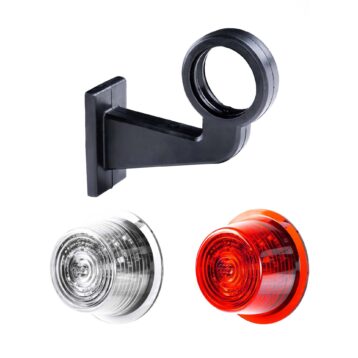 LED breedtelamp set 12-24v | rood-wit | 165mm paal-MB-3040RW-SET
